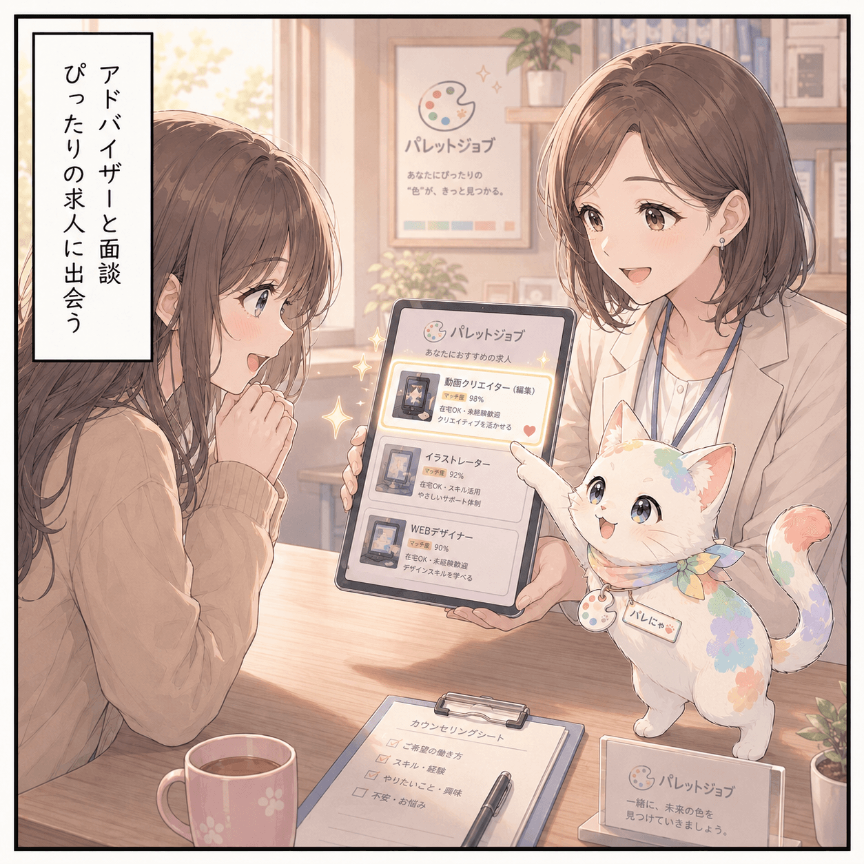 3コマ目:アドバイザーと面談、ぴったりの求人に出会う